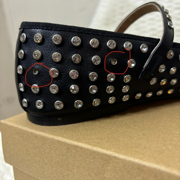 Steve Madden Vinetta Rhinestone Studded Mary Jane Flats - Picture 10 of 10